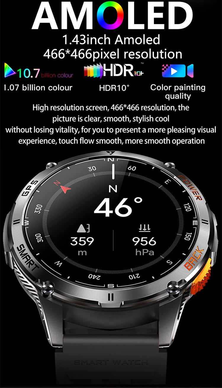 K67A Smart Watch, K67A Smartwatches, K67A Watch with Flashlight, K67A Watch with Light, K67A Waterproof Watch, GPS Smart Watch, Smartwatch with Light, Smart Watch with Light, Watch with LED Light, AMOLED Smart Watch, Smart Watch with LED Flashlight